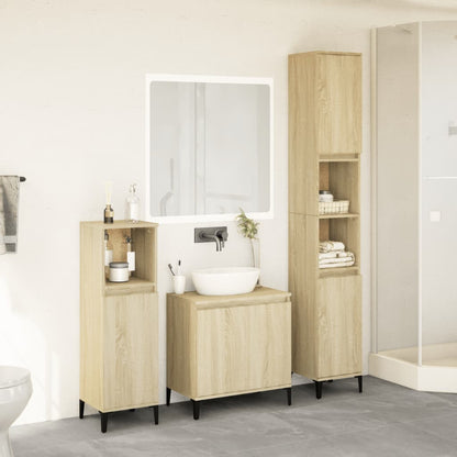 Set Mobili Da Bagno 3 Pz In Legno Multistrato