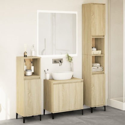 Set Mobili Da Bagno 3 Pz In Legno Multistrato