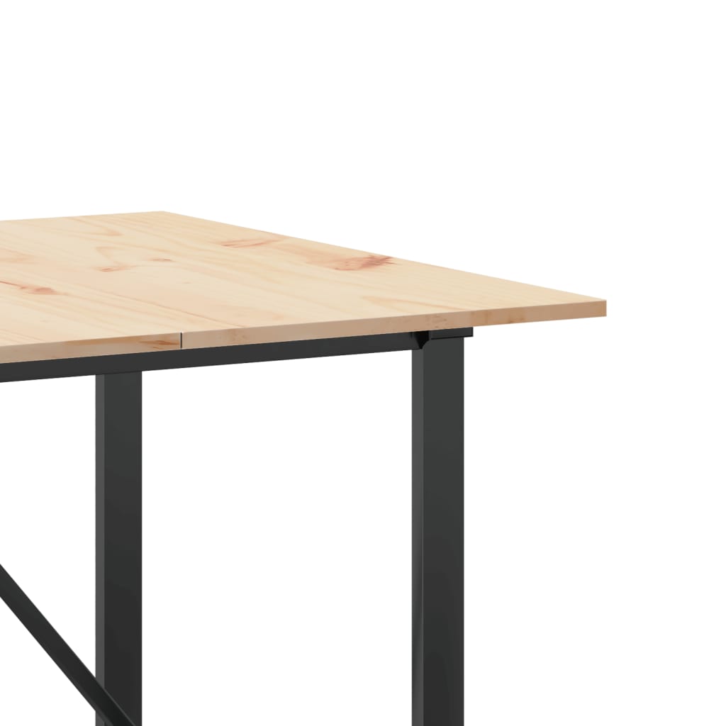 Tavolo Da Pranzo Telaio A O Legno Pino E Acciaio
