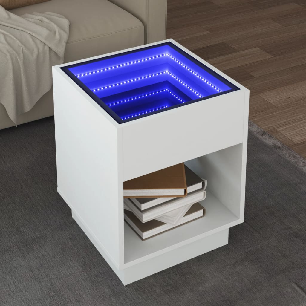 Tavolino Da Salotto Con Led Infinity 40X40X50 Cm