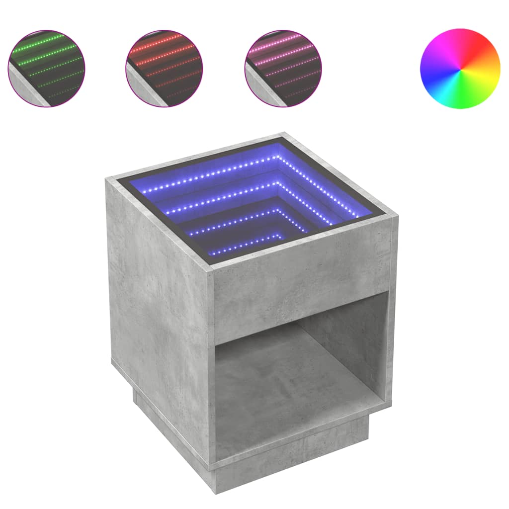 Tavolino Da Salotto Con Led Infinity 40X40X50 Cm