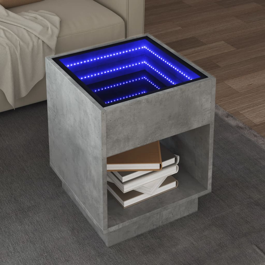Tavolino Da Salotto Con Led Infinity 40X40X50 Cm