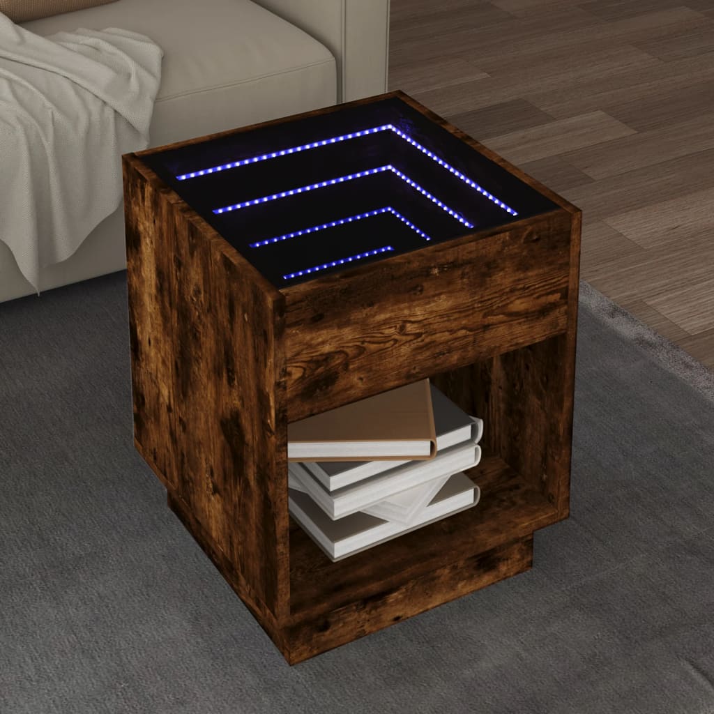 Tavolino Da Salotto Con Led Infinity 40X40X50 Cm