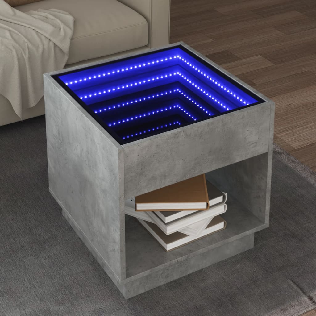 Tavolino Da Salotto Con Led Infinity 40X40X50 Cm