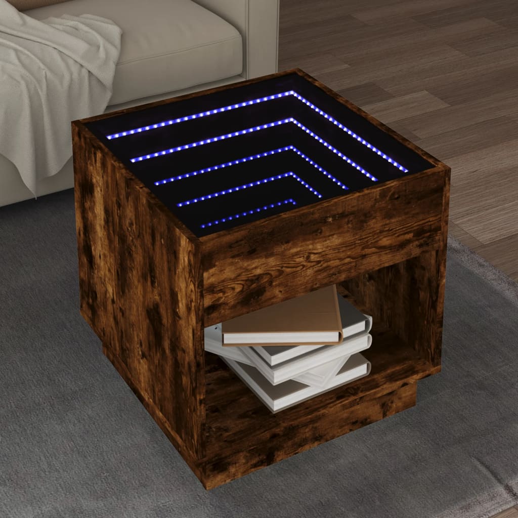 Tavolino Da Salotto Con Led Infinity 40X40X50 Cm