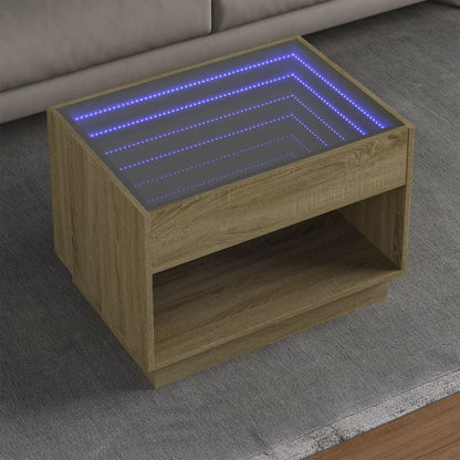 Tavolino Da Salotto Con Led Infinity 40X40X50 Cm