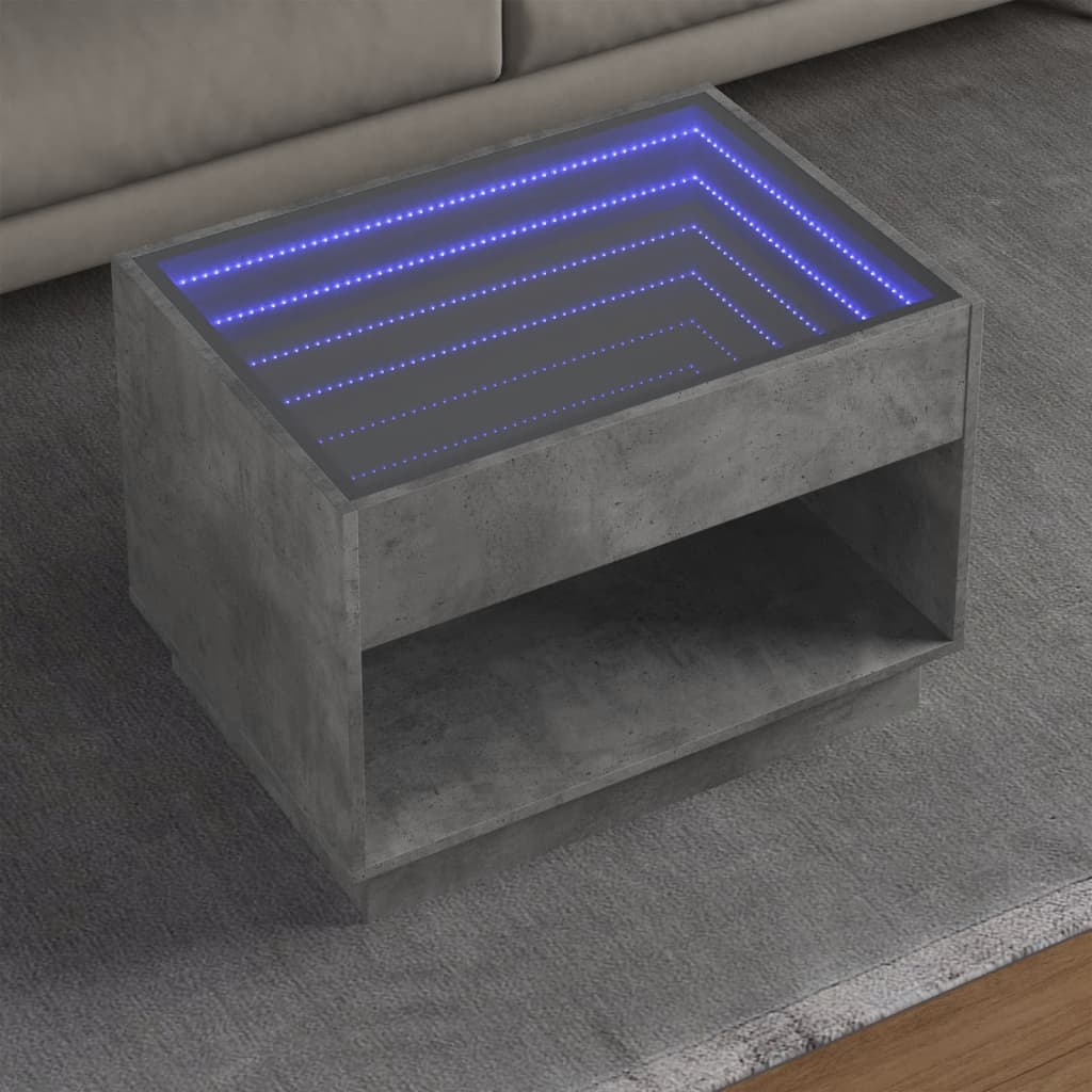 Tavolino Da Salotto Con Led Infinity 40X40X50 Cm