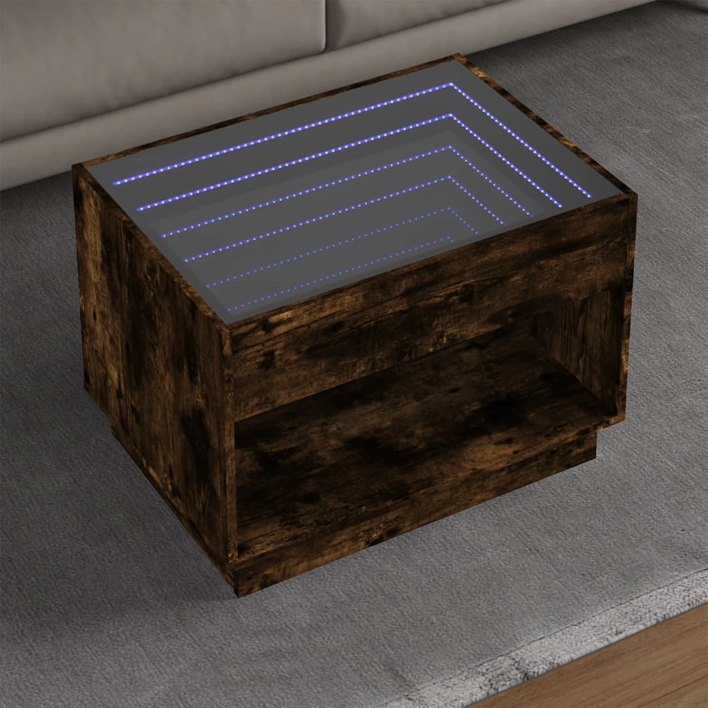 Tavolino Da Salotto Con Led Infinity 40X40X50 Cm