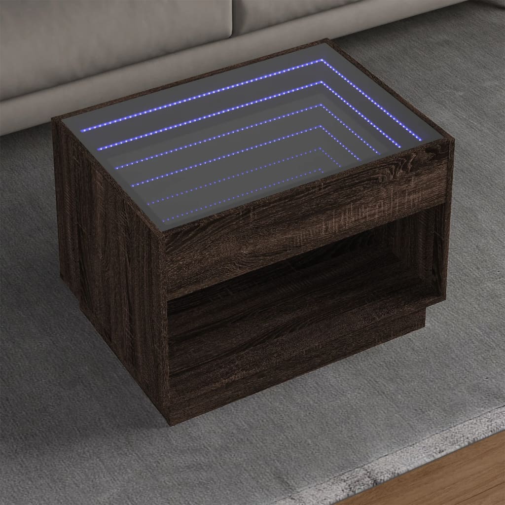 Tavolino Da Salotto Con Led Infinity 40X40X50 Cm
