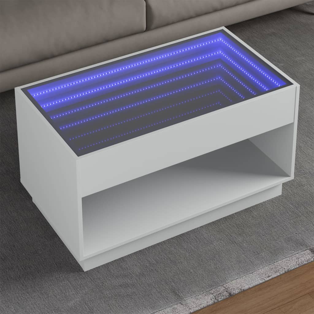 Tavolino Da Salotto Con Led Infinity 40X40X50 Cm