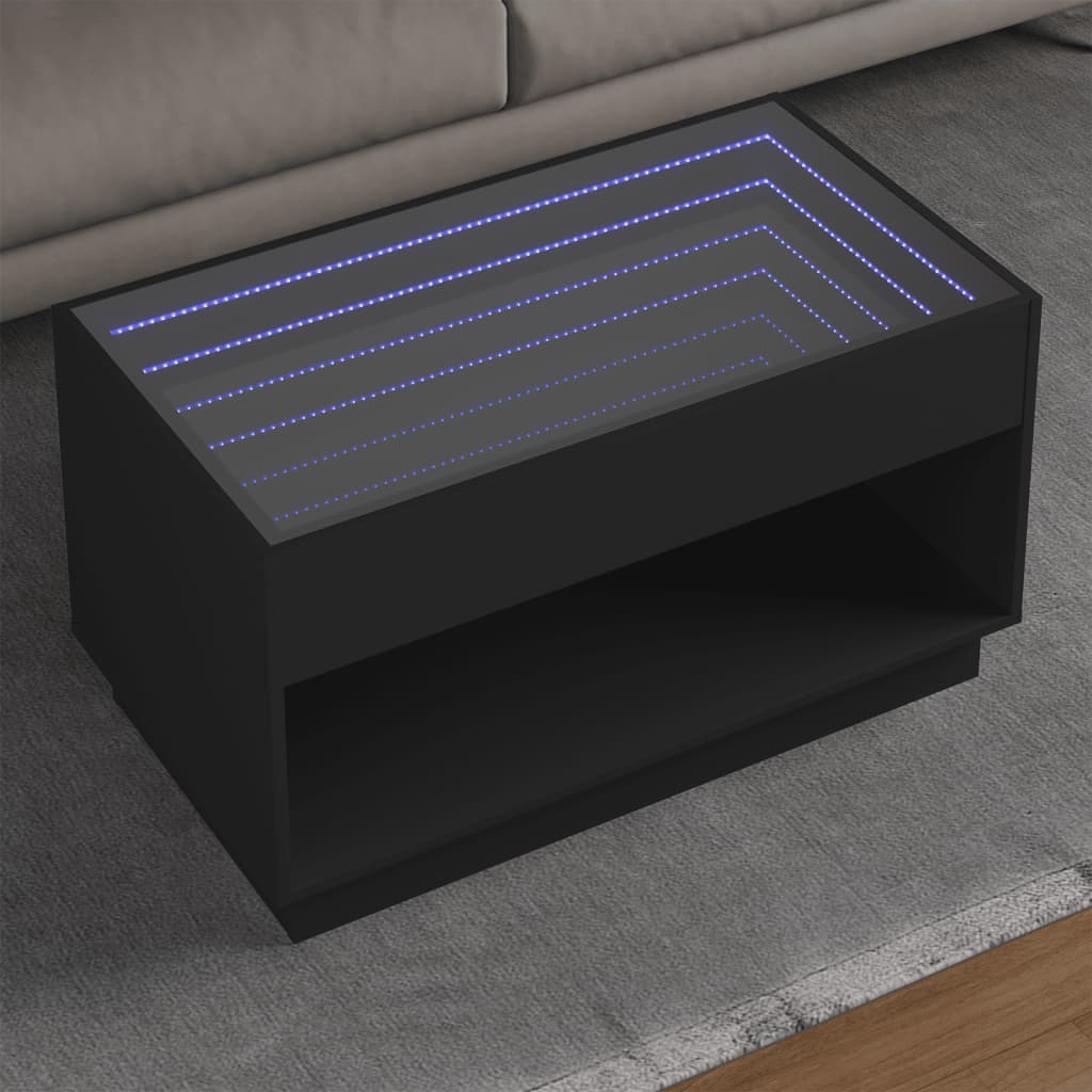 Tavolino Da Salotto Con Led Infinity 40X40X50 Cm