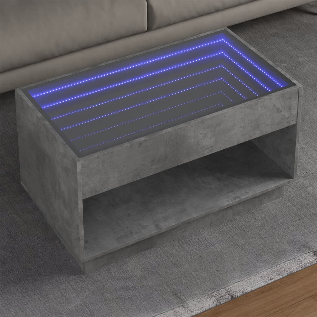 Tavolino Da Salotto Con Led Infinity 40X40X50 Cm