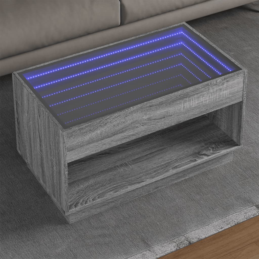 Tavolino Da Salotto Con Led Infinity 40X40X50 Cm