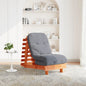Divano Letto Futon Con Materasso Marrone Cera 80X206X11Cm Pino