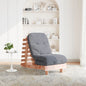 Divano Letto Futon Con Materasso Marrone Cera 80X206X11Cm Pino