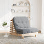 Divano Letto Futon Con Materasso Marrone Cera 80X206X11Cm Pino
