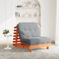 Divano Letto Futon Con Materasso Marrone Cera 80X206X11Cm Pino