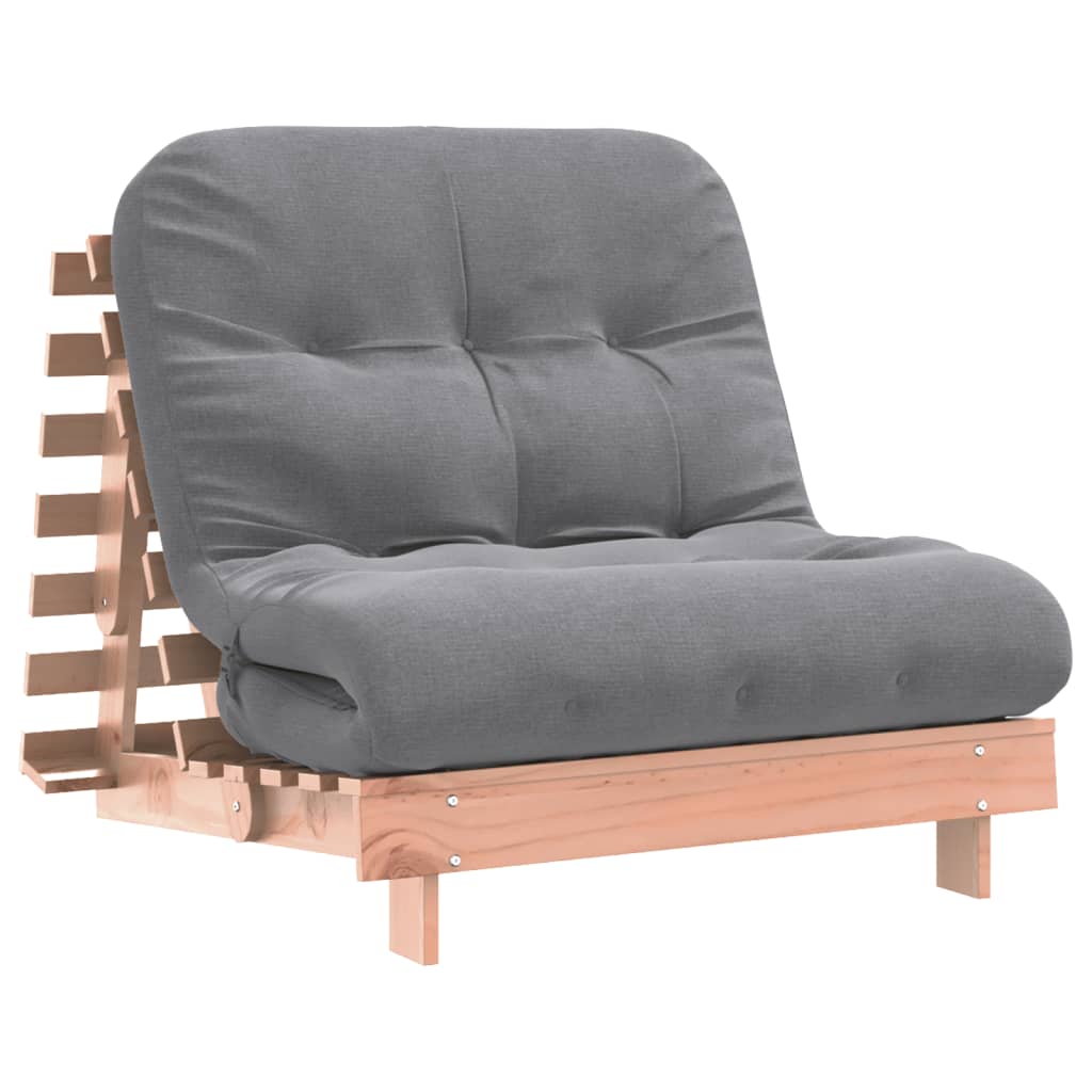 Divano Letto Futon Con Materasso 80X206X11Cm Massello Douglas