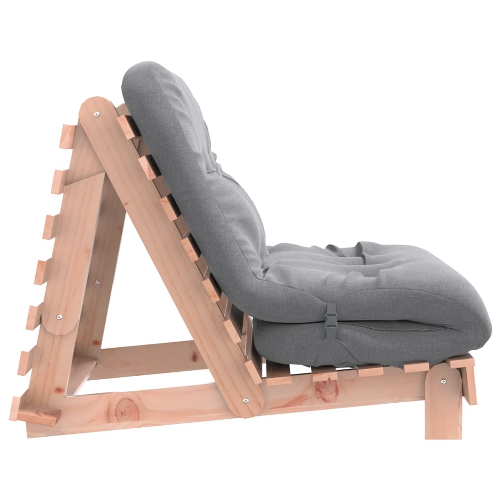 Divano Letto Futon Con Materasso 80X206X11Cm Massello Douglas