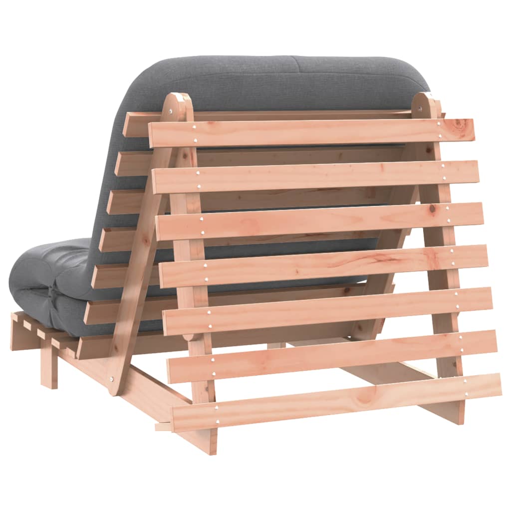 Divano Letto Futon Con Materasso 80X206X11Cm Massello Douglas
