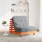 Divano Letto Futon Con Materasso Marrone Cera 80X206X11Cm Pino