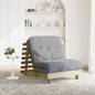 Divano Letto Futon Con Materasso Marrone Cera 80X206X11Cm Pino