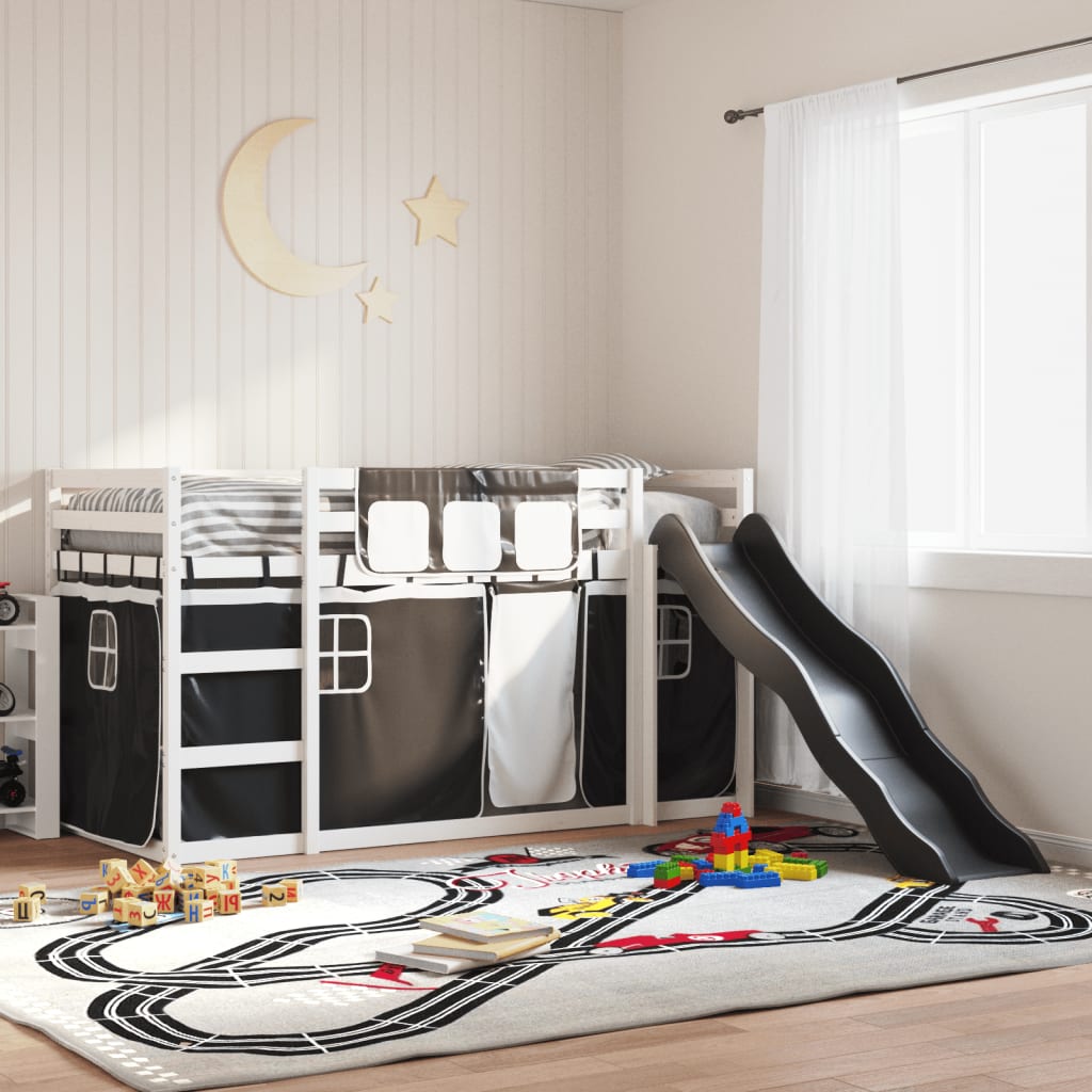 Letto A Castello Con Scivolo E Tende