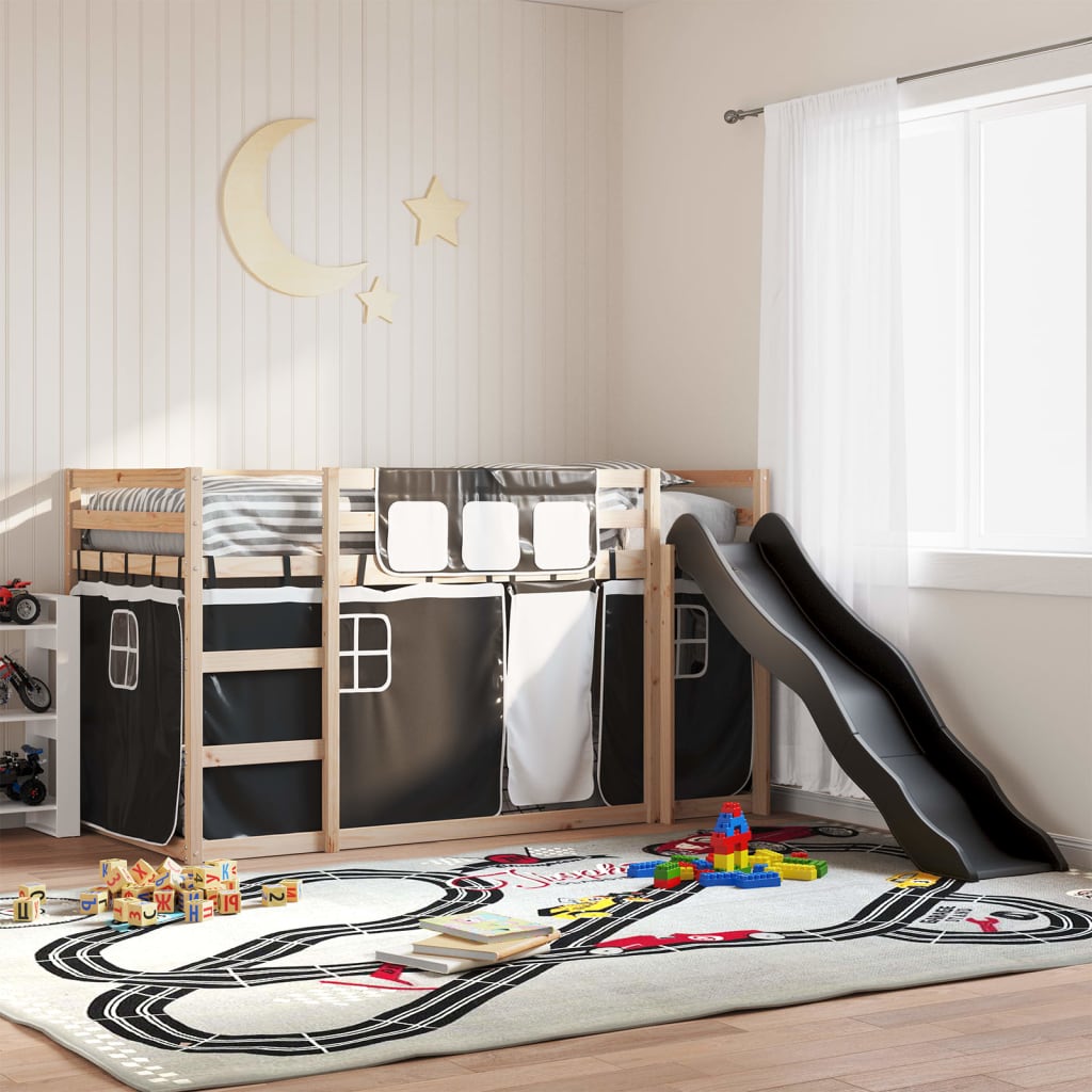 Letto A Castello Con Scivolo E Tende