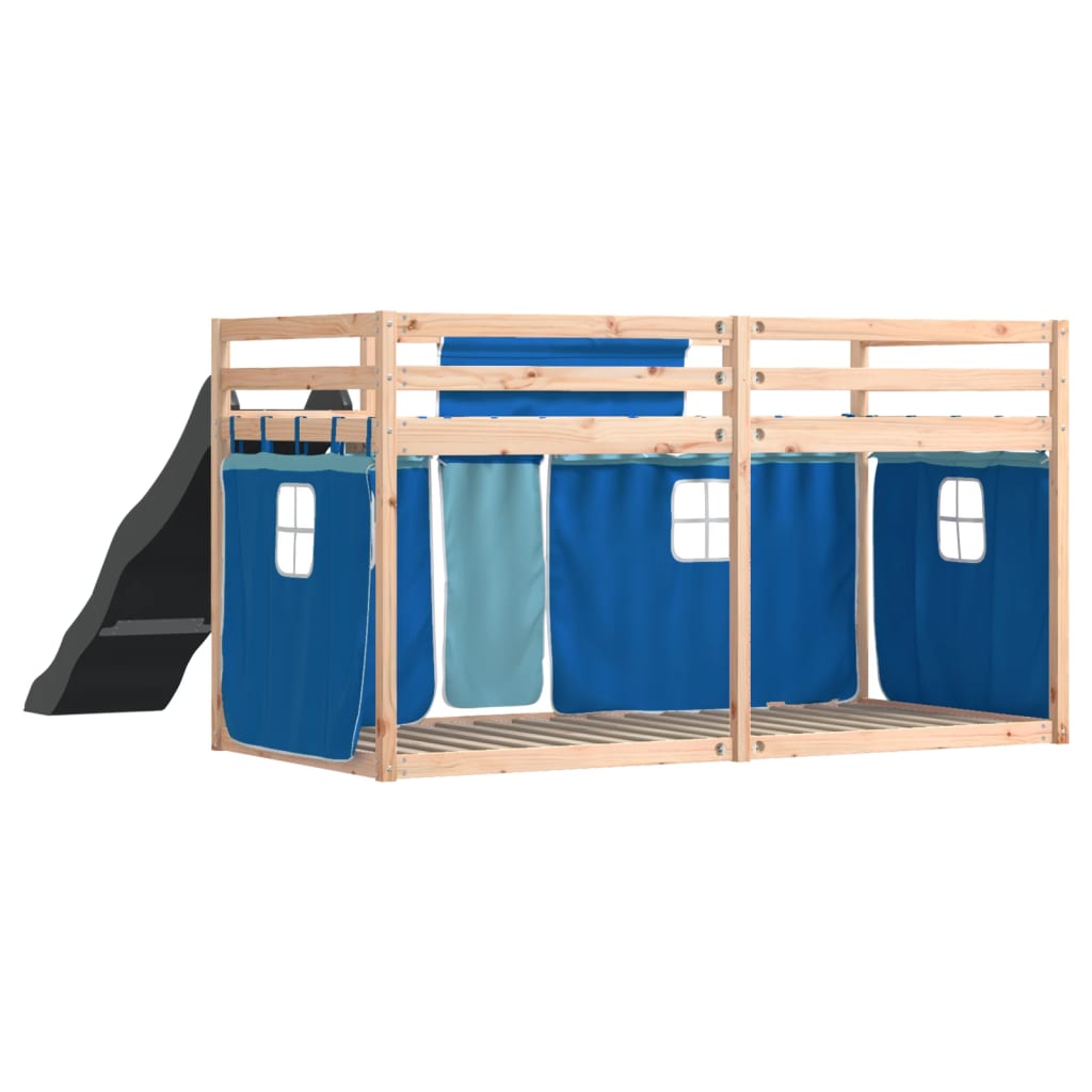 Letto A Castello Con Scivolo E Tende