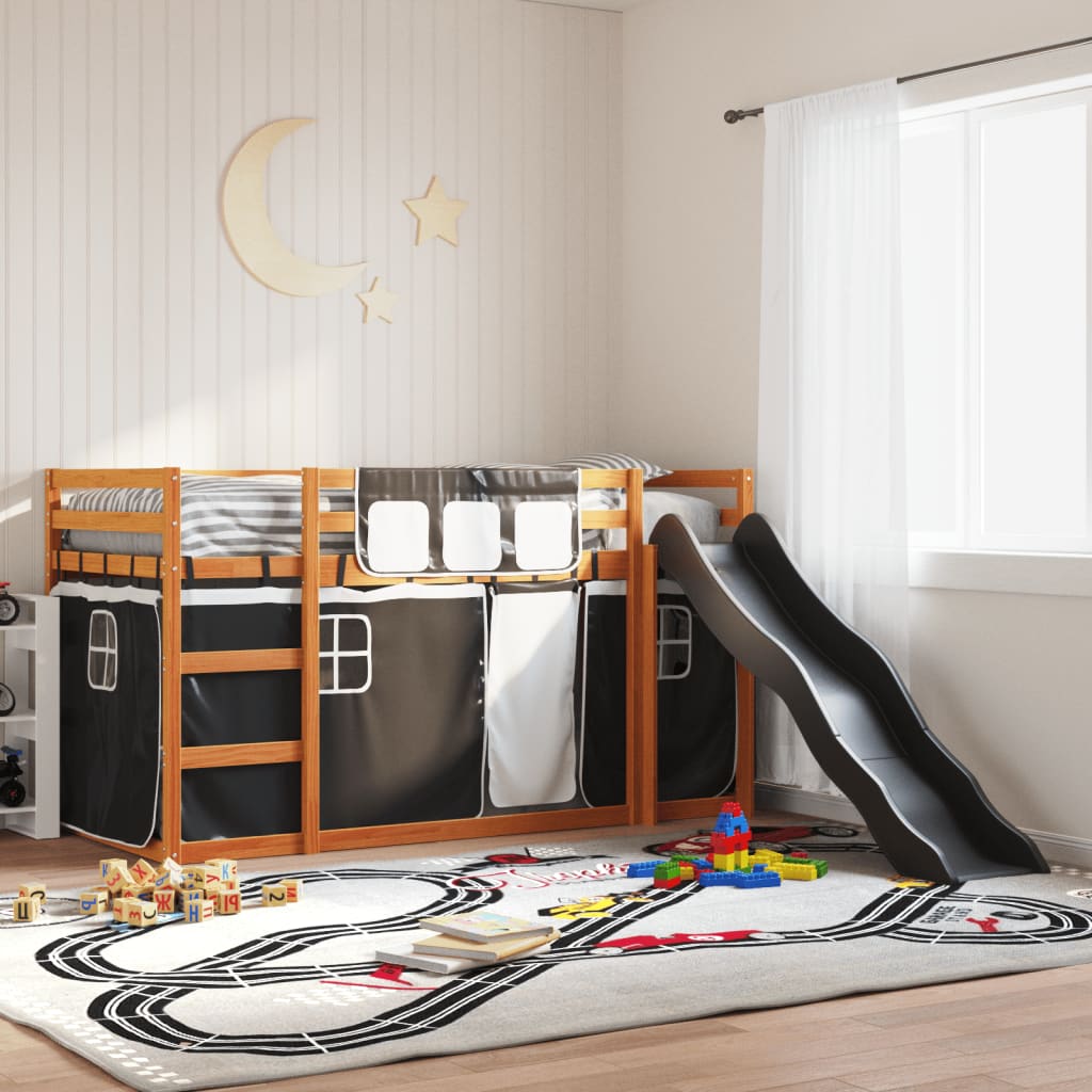 Letto A Castello Con Scivolo E Tende