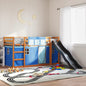 Letto A Castello Con Scivolo E Tende