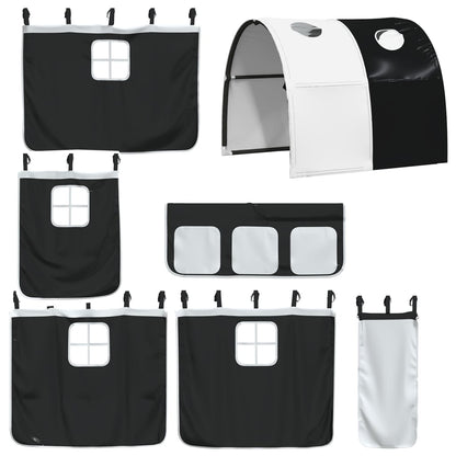 Letto A Castello Con Scivolo E Tende Bianco E
