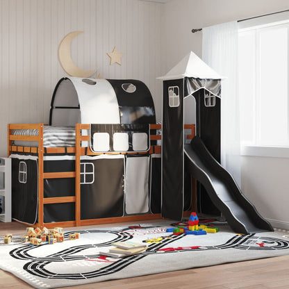 Letto A Castello Con Scivolo E Tende Rosa