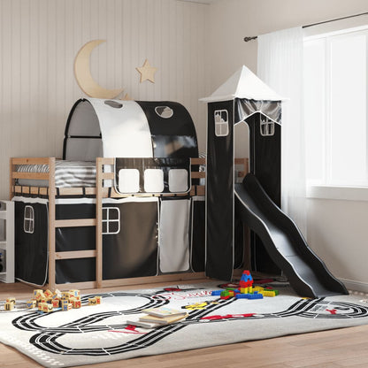 Letto A Castello Con Scivolo E Tende Rosa