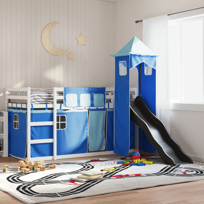 Letto A Castello Con Scivolo E Tende Rosa