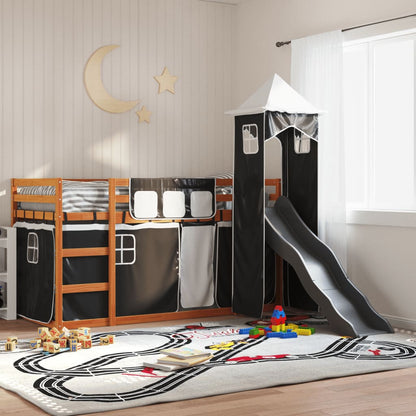 Letto A Castello Con Scivolo E Tende Rosa