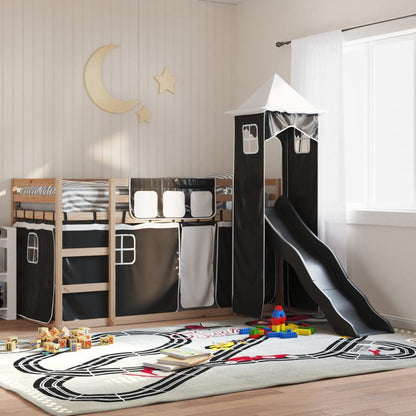 Letto A Castello Con Scivolo E Tende Rosa
