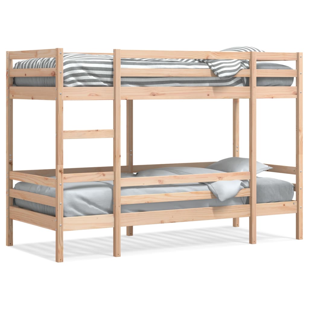 Letto A Castello Senza Materasso 90X200Cm Massello Pino