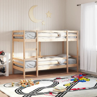 Letto A Castello Senza Materasso 90X200Cm Massello Pino