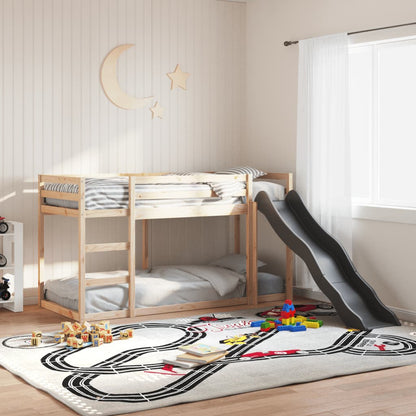 Letto A Castello Scivolo E Scala Legno Massello Pino