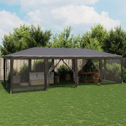 Tenda Per Feste Con 4 Pareti In Rete In Hdpe Antracite