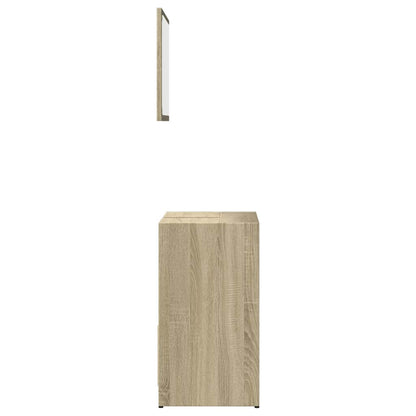 Set Mobili Da Bagno 2 Pz In Legno Multistrato Rovere Sonoma