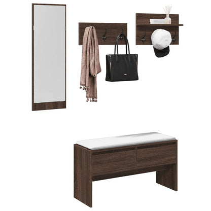 Set Mobili Da Ingresso 4 Pz In Legno Multistrato