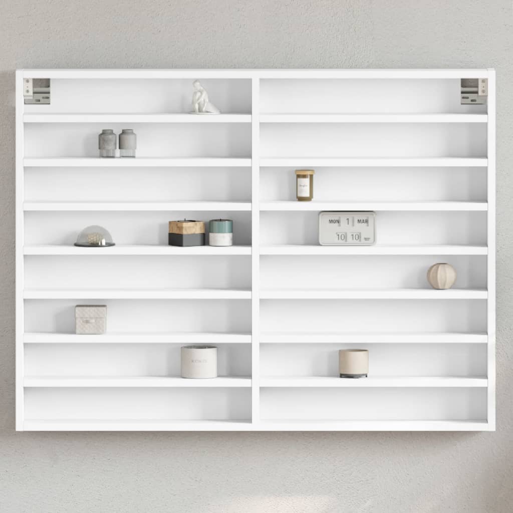 Armadietto Con Vetrina 60X8,5X58 Cm Legno Multistrato Bianco