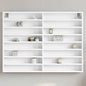 Armadietto Con Vetrina 60X8,5X58 Cm Legno Multistrato Bianco
