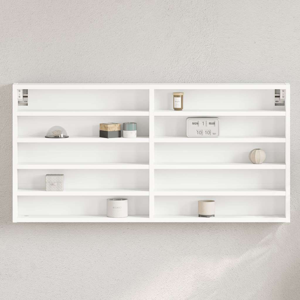 Armadietto Con Vetrina 60X8,5X58 Cm Legno Multistrato Bianco