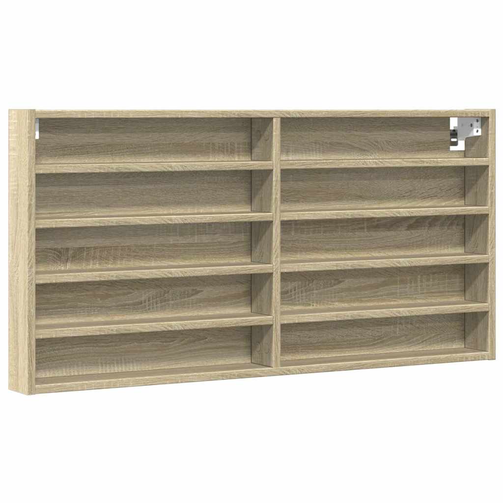 Armadietto Vetrina 100X8,5X50Cm Legno Multistrato Rovere Sonoma