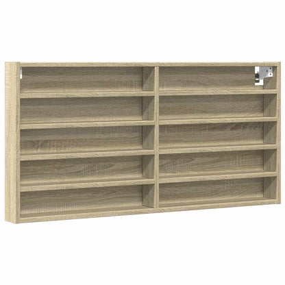 Armadietto Vetrina 100X8,5X50Cm Legno Multistrato Rovere Sonoma