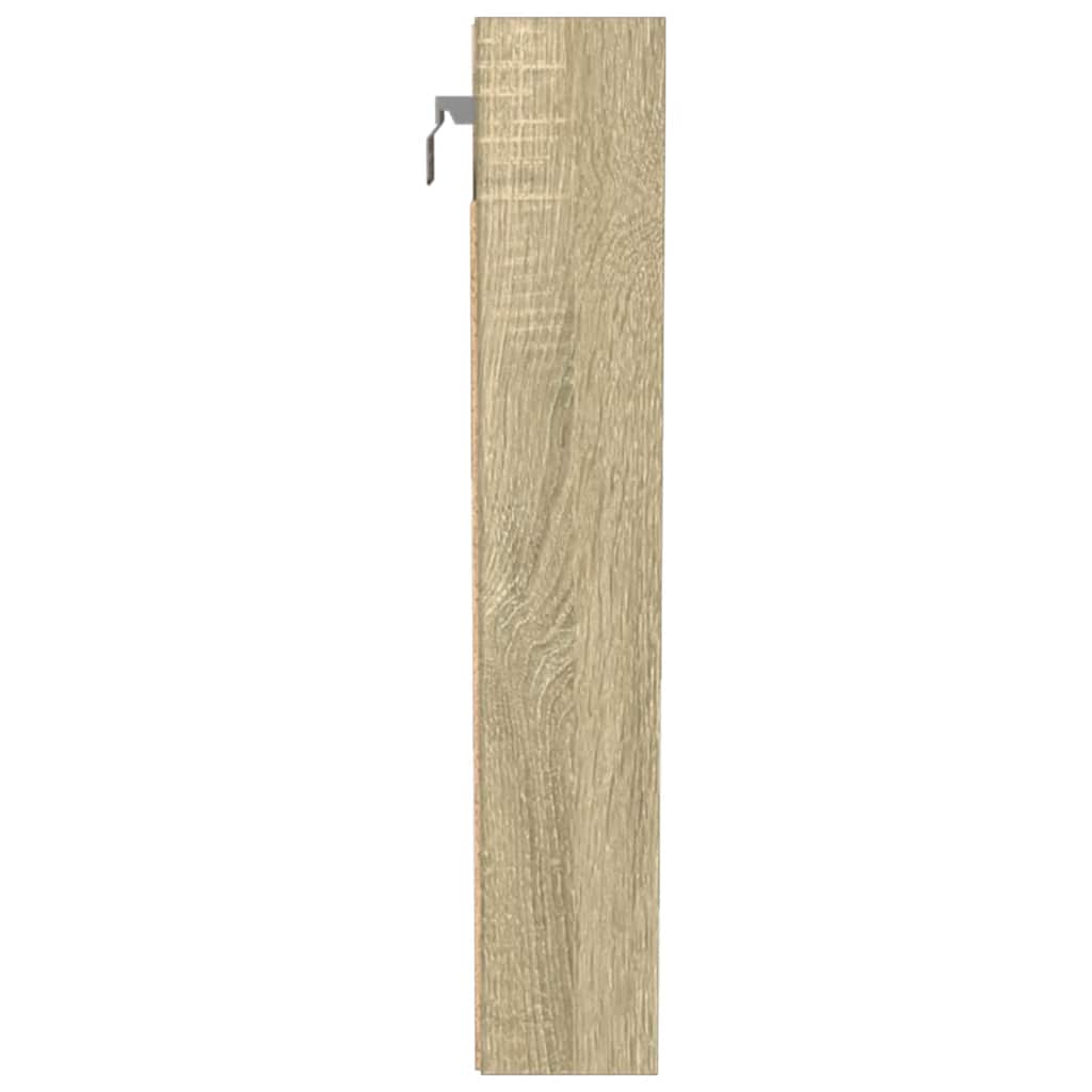 Armadietto Vetrina 100X8,5X50Cm Legno Multistrato Rovere Sonoma
