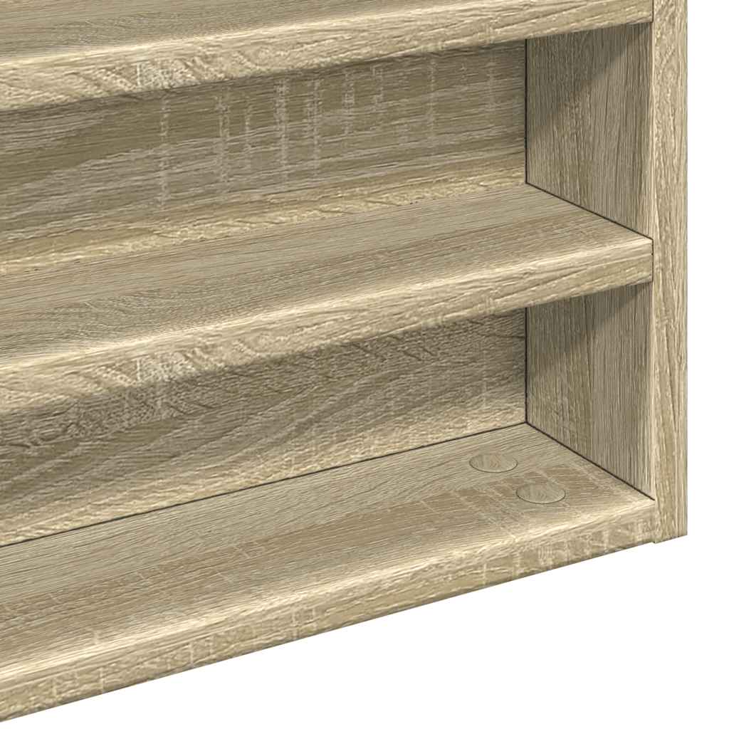 Armadietto Vetrina 100X8,5X50Cm Legno Multistrato Rovere Sonoma